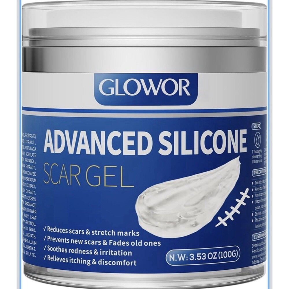 Advanced Silicone Scar Gel for Face & Body – Silicone Gel Cream for Old & New Sc